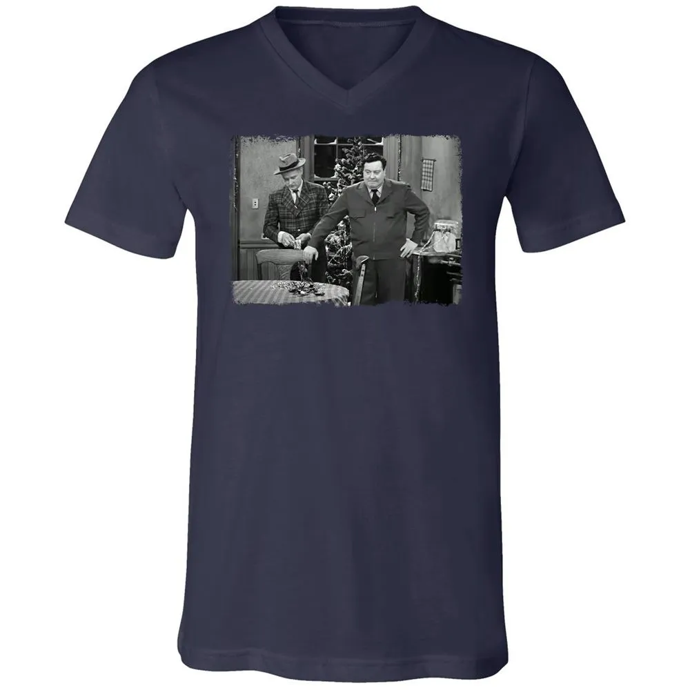Unisex V-Neck T-Shirt - ZUZRZUPZ - Navy - 2