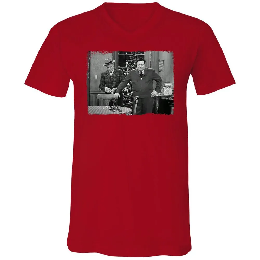 Unisex V-Neck T-Shirt - ZUZRZUPZ - Red - 3