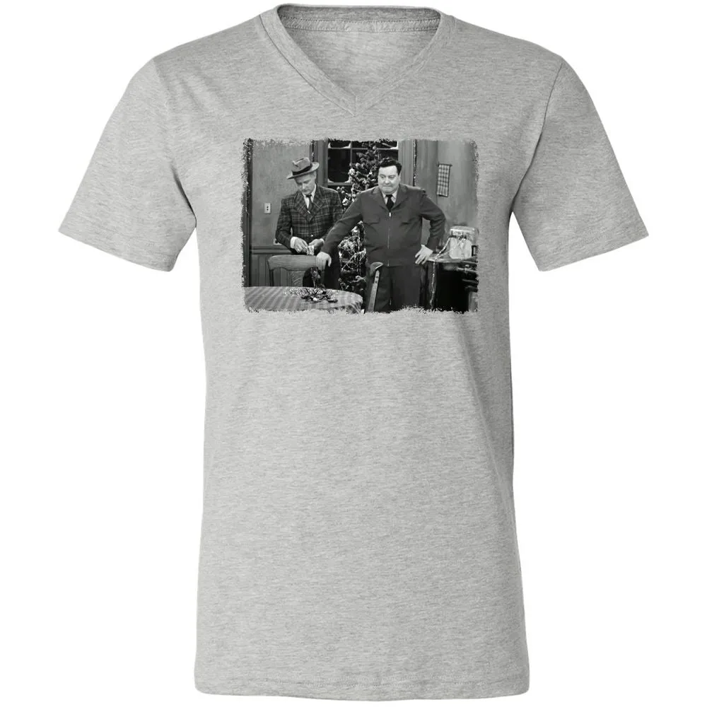 Unisex V-Neck T-Shirt - ZUZRZUPZ - Athletic Heather - 7