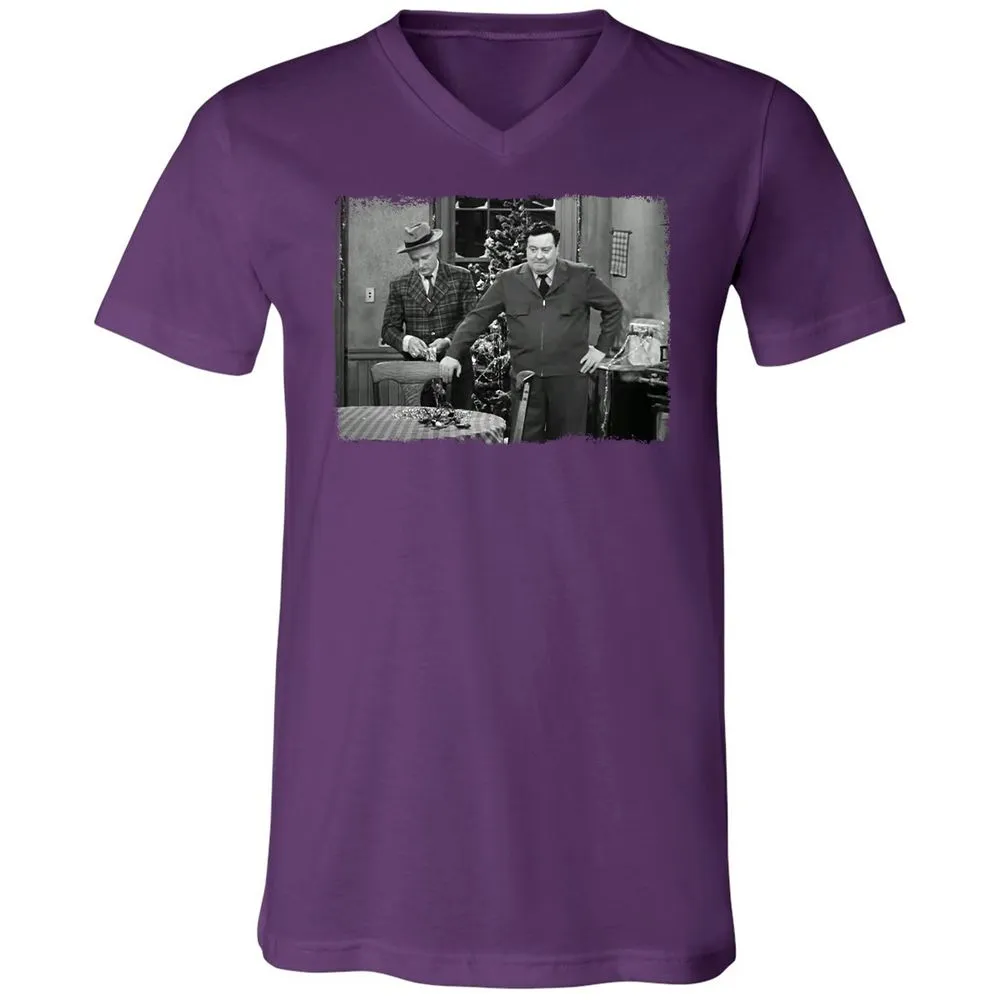 Unisex V-Neck T-Shirt - ZUZRZUPZ - Team Purple - 9