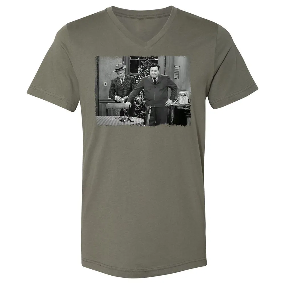 Unisex V-Neck T-Shirt - ZUZRZUPZ - Military Green - 10