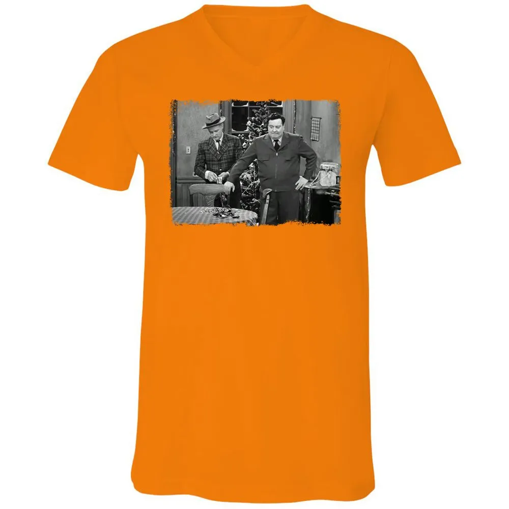 Unisex V-Neck T-Shirt - ZUZRZUPZ - Orange - 11