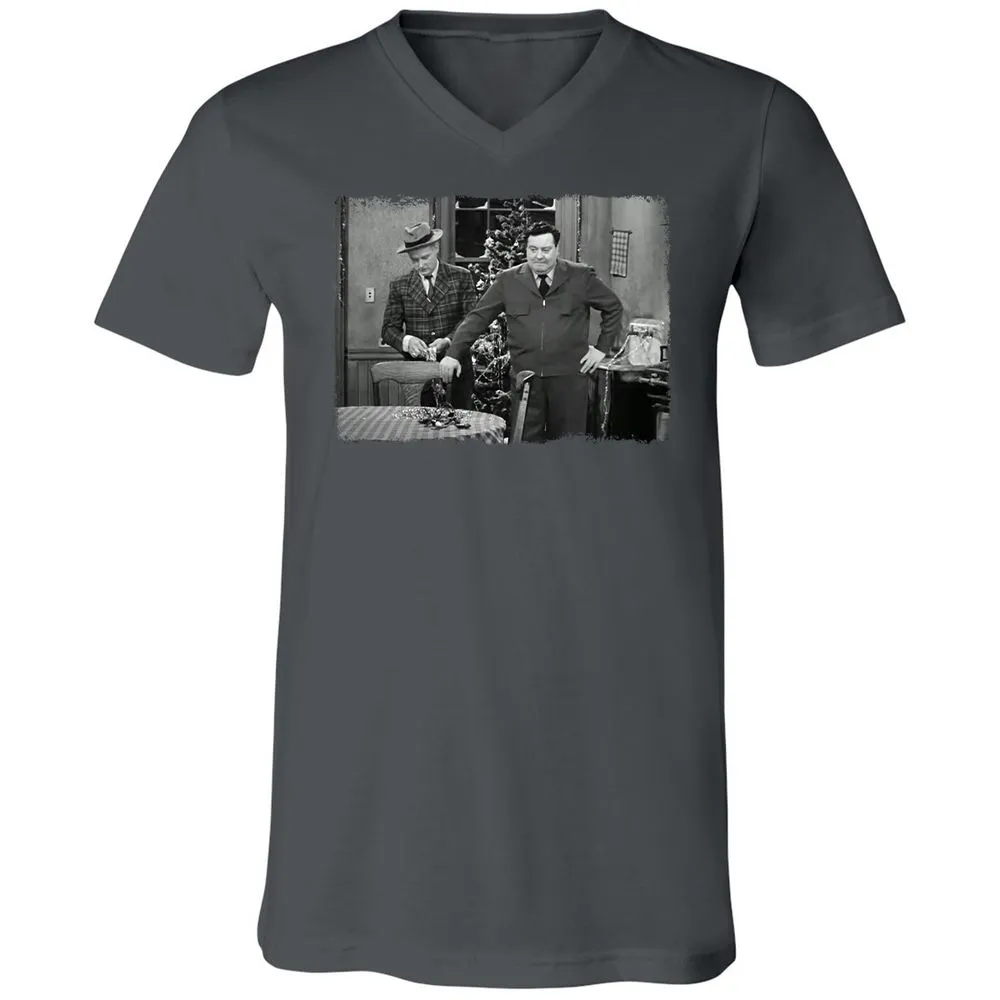 Unisex V-Neck T-Shirt - ZUZRZUPZ - Asphalt - 12