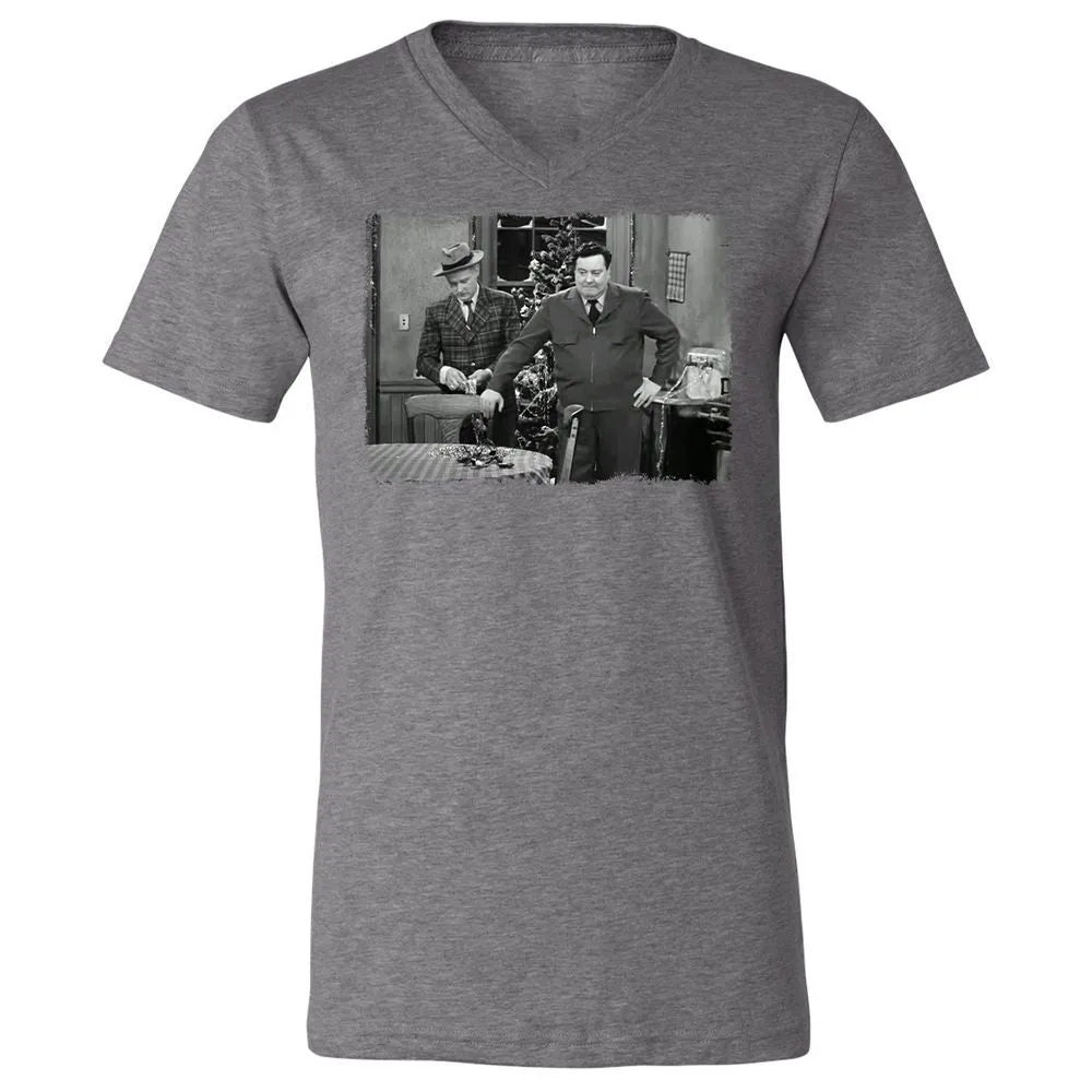 Unisex V-Neck T-Shirt - ZUZRZUPZ - Deep Heather - 13