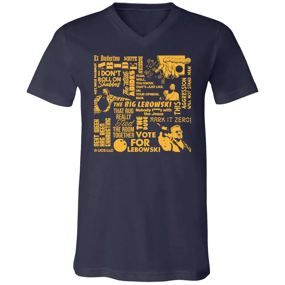 Unisex V-Neck T-Shirt - WL5EK5NY - Navy - 2