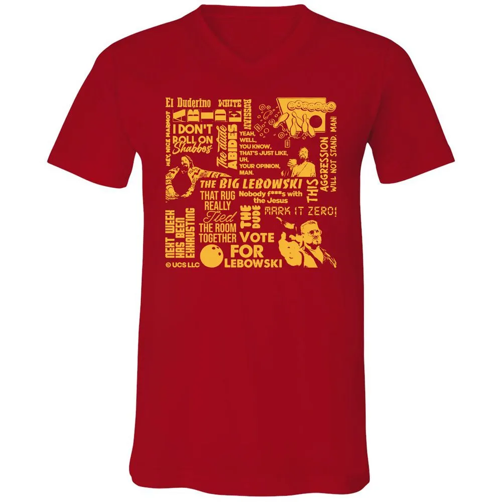 Unisex V-Neck T-Shirt - WL5EK5NY - Red - 3