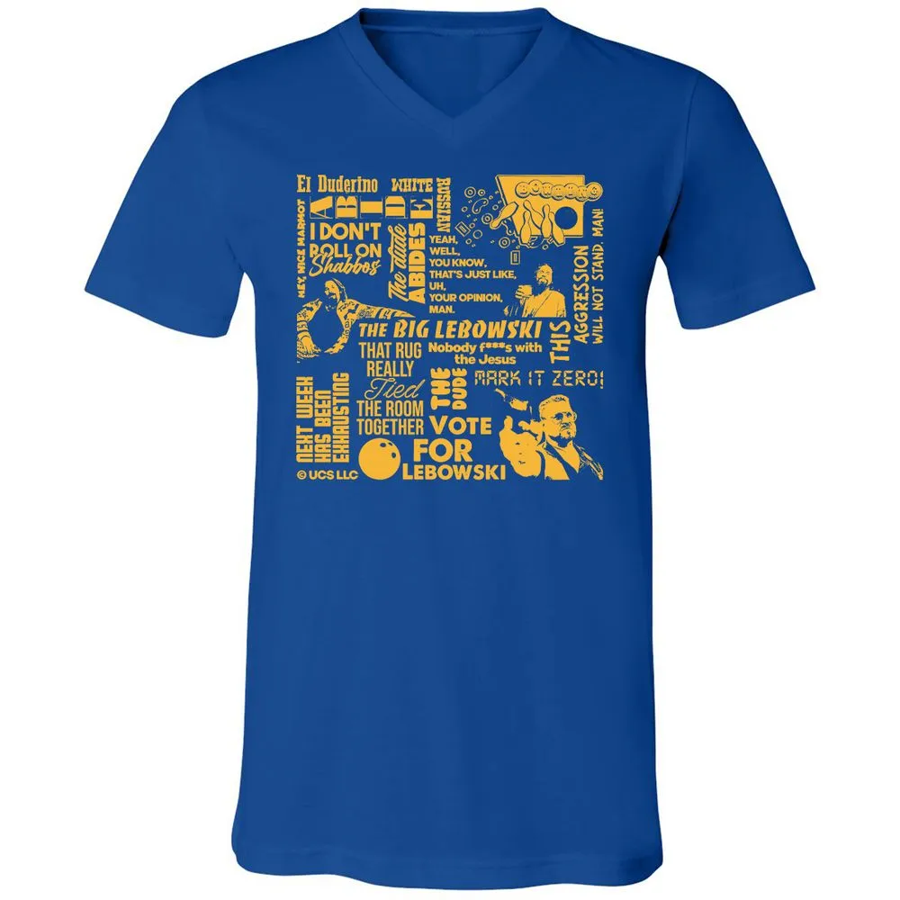 Unisex V-Neck T-Shirt - WL5EK5NY - True Royal - 4
