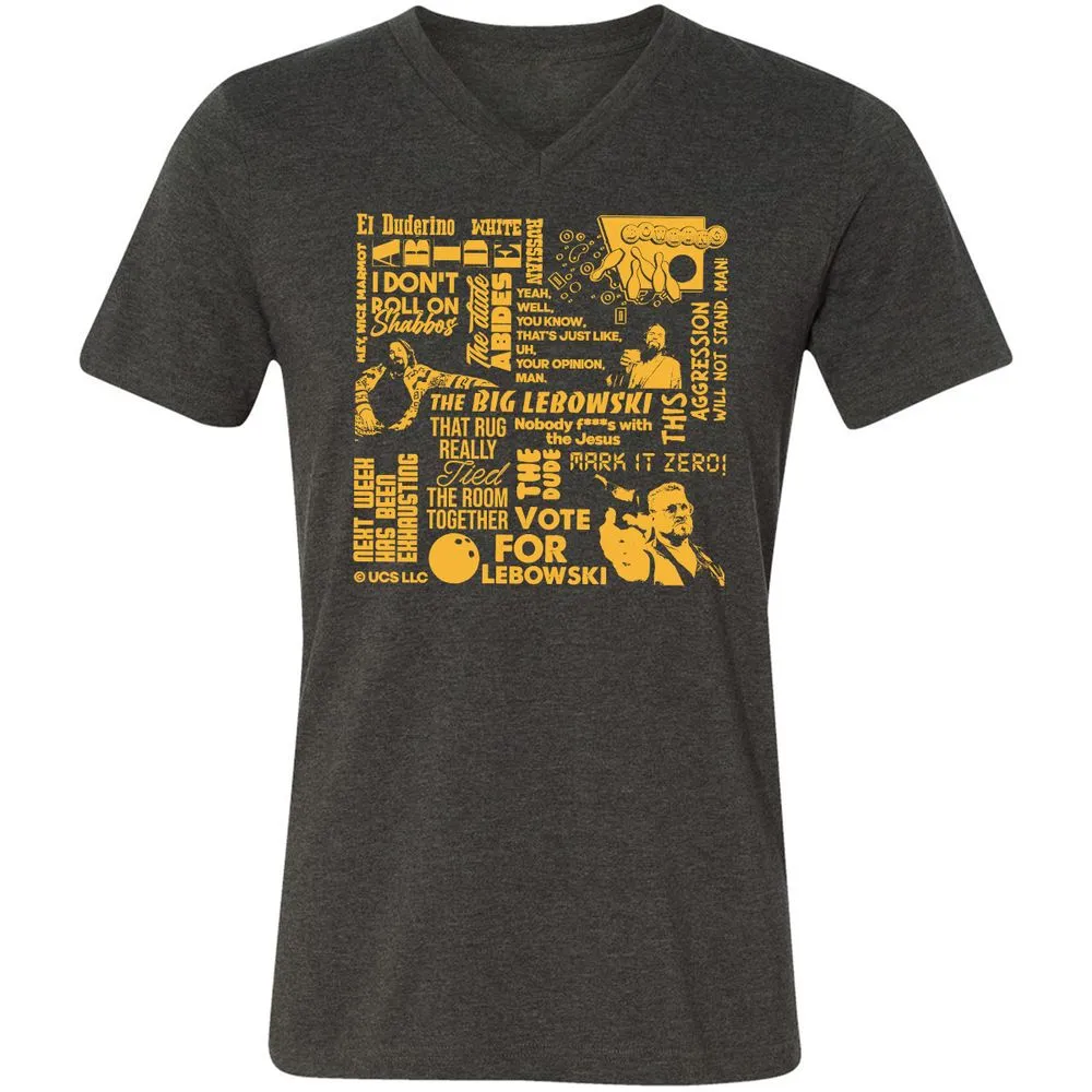 Unisex V-Neck T-Shirt - WL5EK5NY - Dark Grey Heather - 8