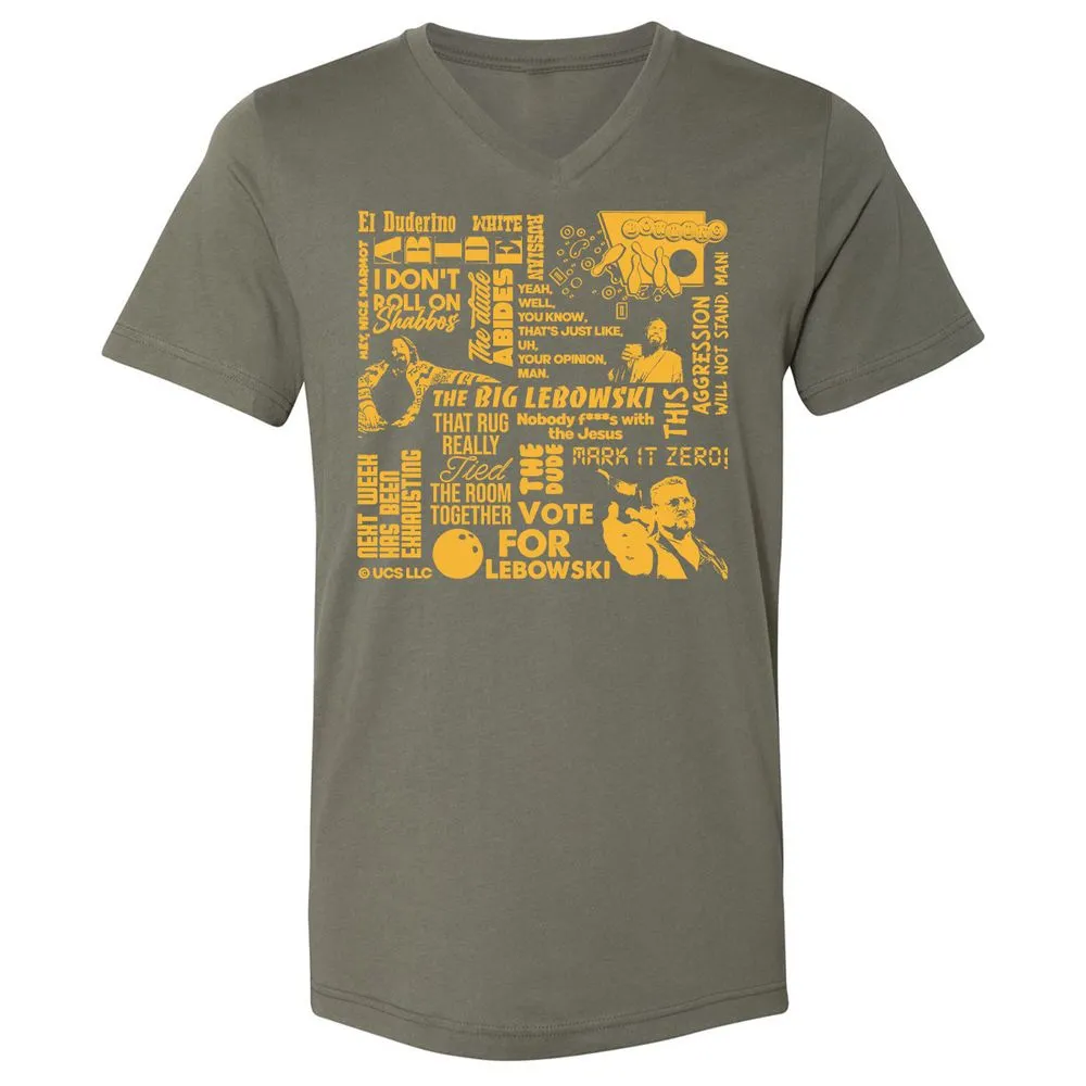 Unisex V-Neck T-Shirt - WL5EK5NY - Military Green - 10