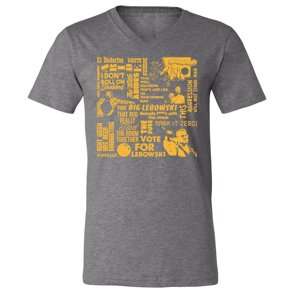 Unisex V-Neck T-Shirt - WL5EK5NY - Deep Heather - 13