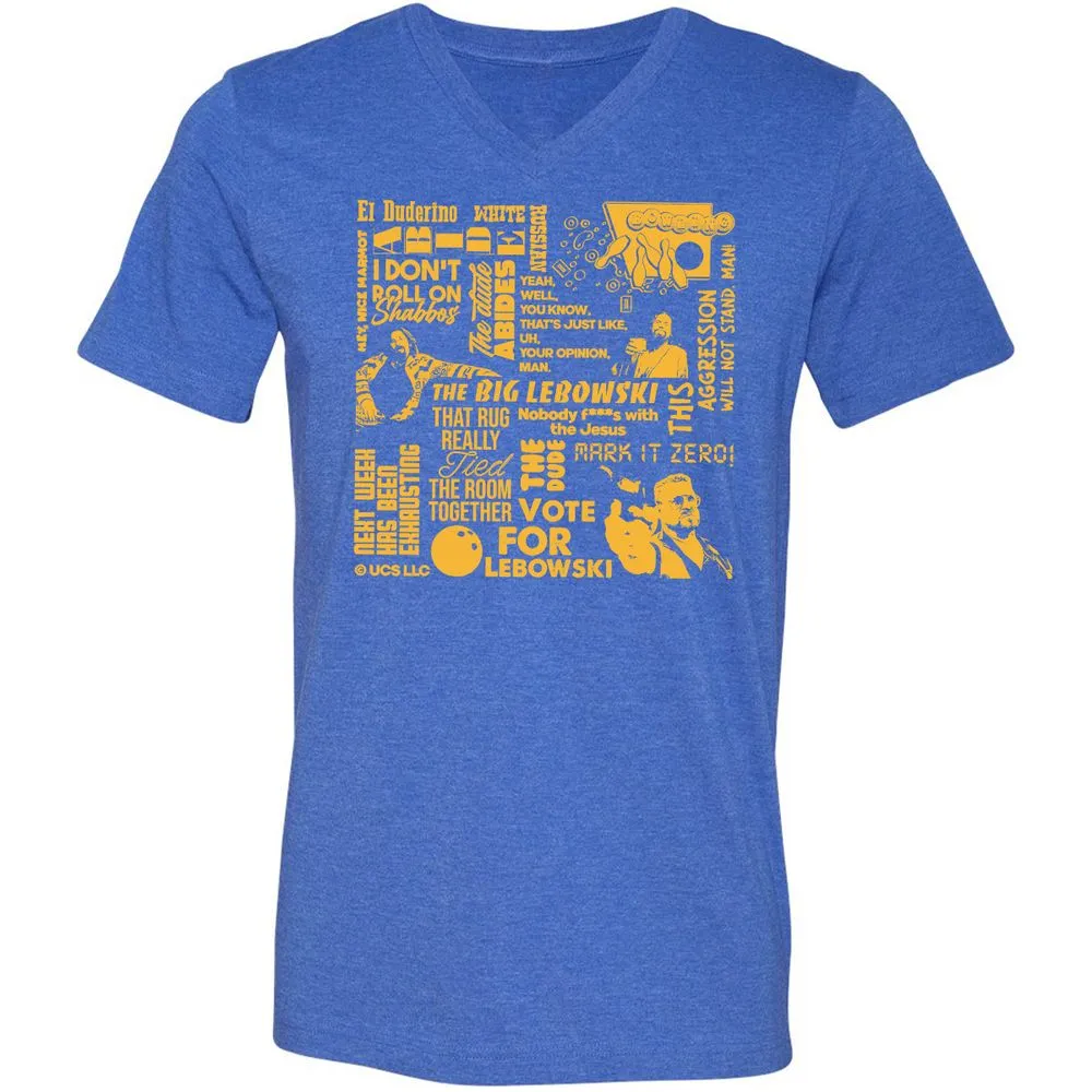 Unisex V-Neck T-Shirt - WL5EK5NY - Heather True Royal - 14