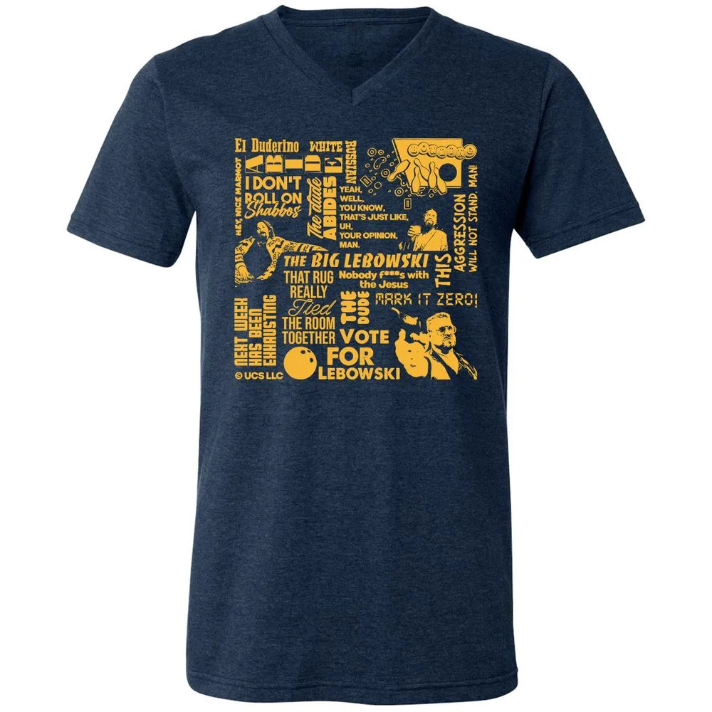 Unisex V-Neck T-Shirt - WL5EK5NY - Heather Navy - 15
