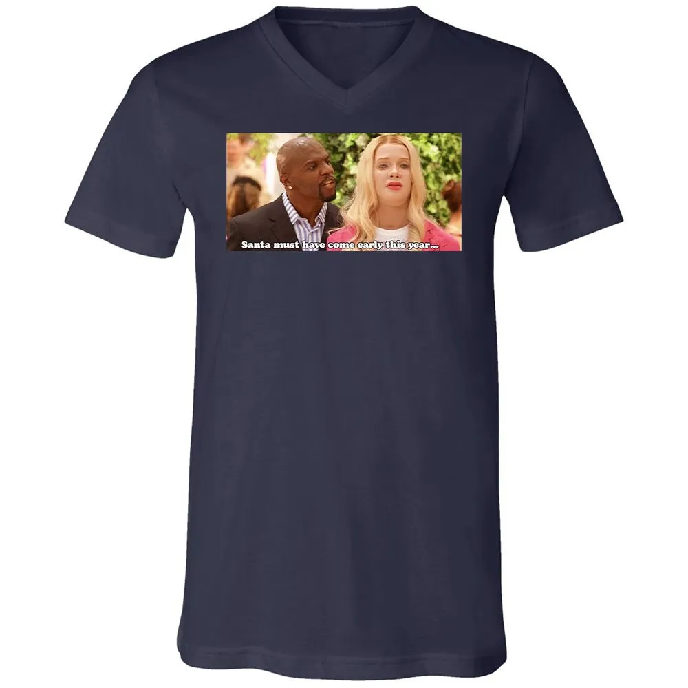 Unisex V-Neck T-Shirt - TX6GL533 - Navy - 2