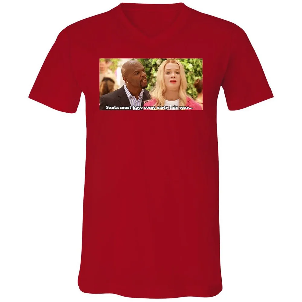 Unisex V-Neck T-Shirt - TX6GL533 - Red - 3
