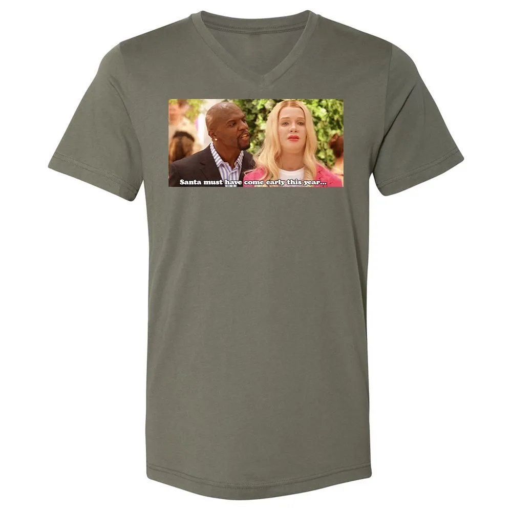 Unisex V-Neck T-Shirt - TX6GL533 - Military Green - 10