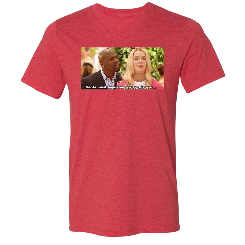Unisex V-Neck T-Shirt - TX6GL533 - Heather Red - 16