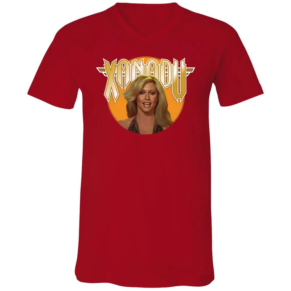 Unisex V-Neck T-Shirt - EYVXMJ4U - Red - 3