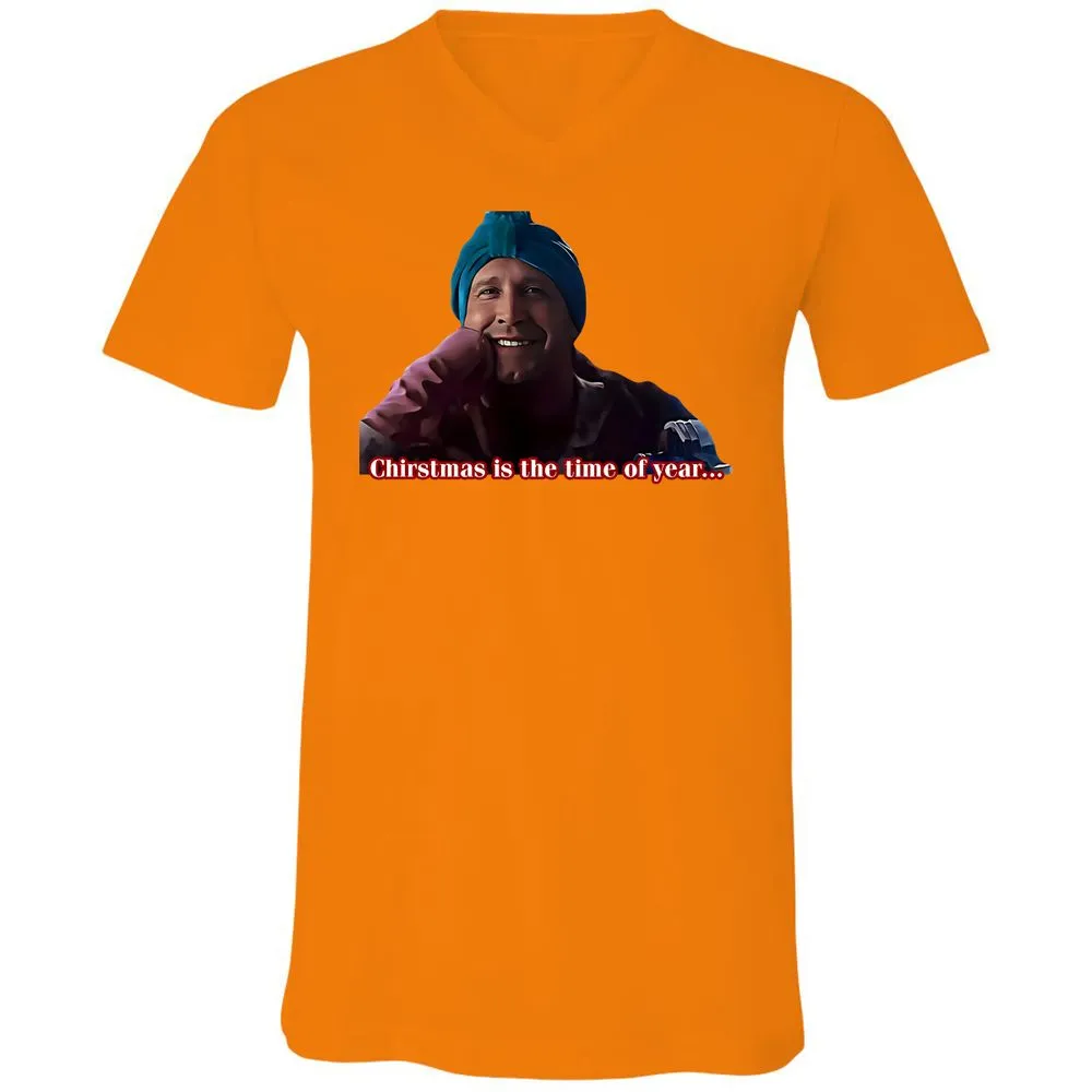 Unisex V-Neck T-Shirt - 4ETYWL6K - Orange - 11