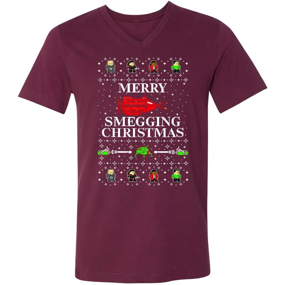 Unisex V-Neck T-Shirt - SM25S38G - Maroon - 6