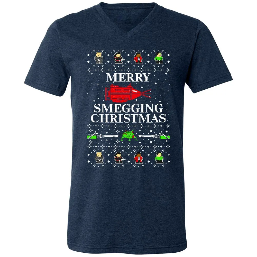 Unisex V-Neck T-Shirt - SM25S38G - Heather Navy - 15