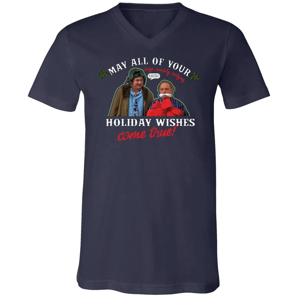 Unisex V-Neck T-Shirt - 4D2T7QPA - Navy - 2