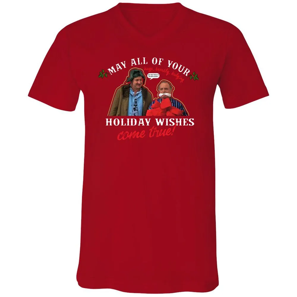 Unisex V-Neck T-Shirt - 4D2T7QPA - Red - 3