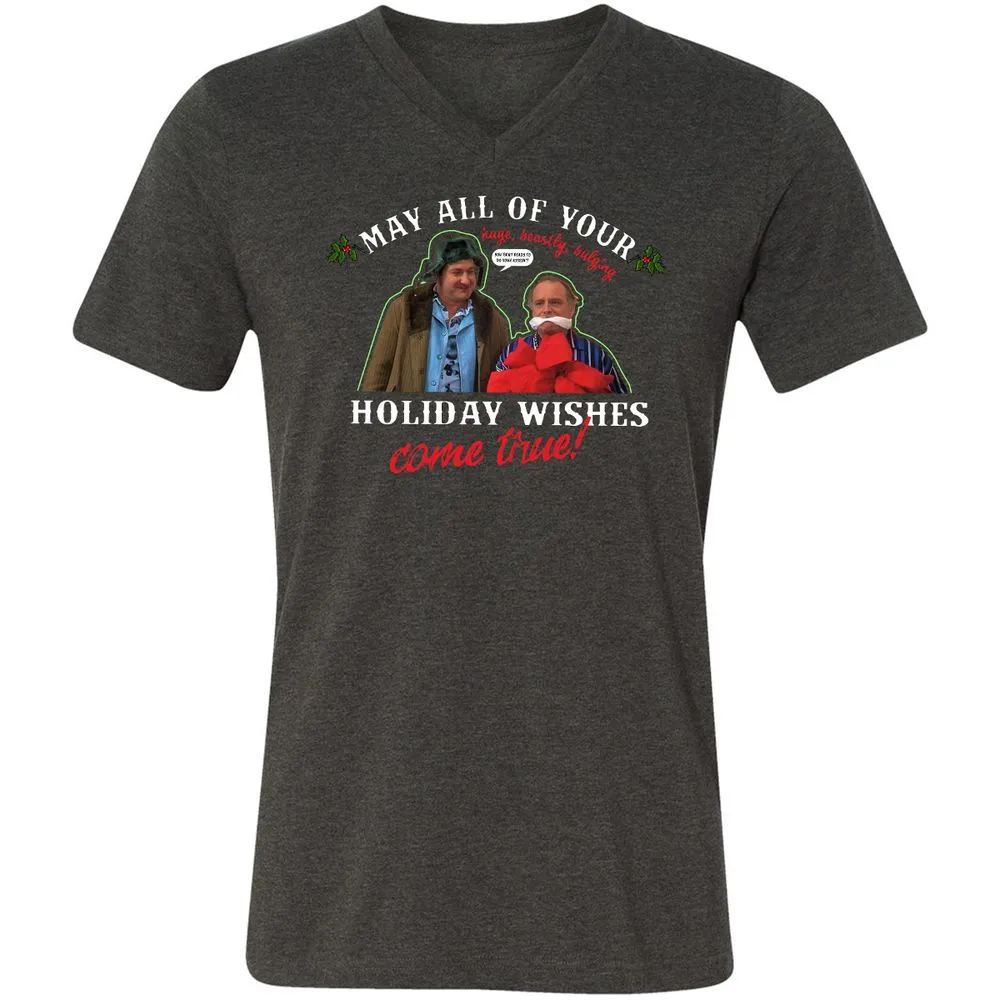 Unisex V-Neck T-Shirt - 4D2T7QPA - Dark Grey Heather - 8