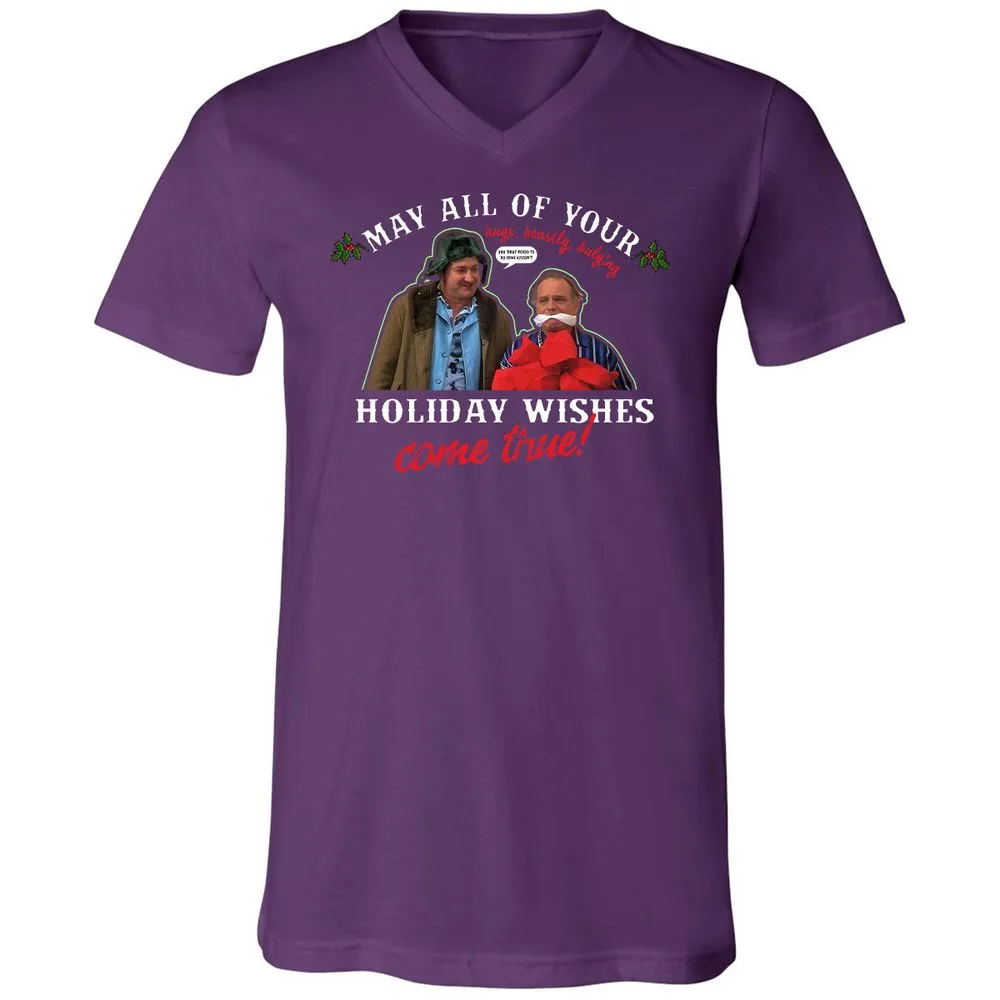Unisex V-Neck T-Shirt - 4D2T7QPA - Team Purple - 9