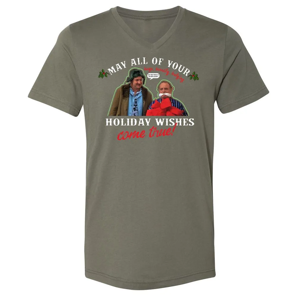 Unisex V-Neck T-Shirt - 4D2T7QPA - Military Green - 10