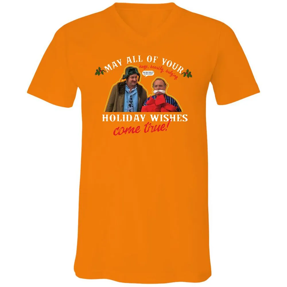 Unisex V-Neck T-Shirt - 4D2T7QPA - Orange - 11