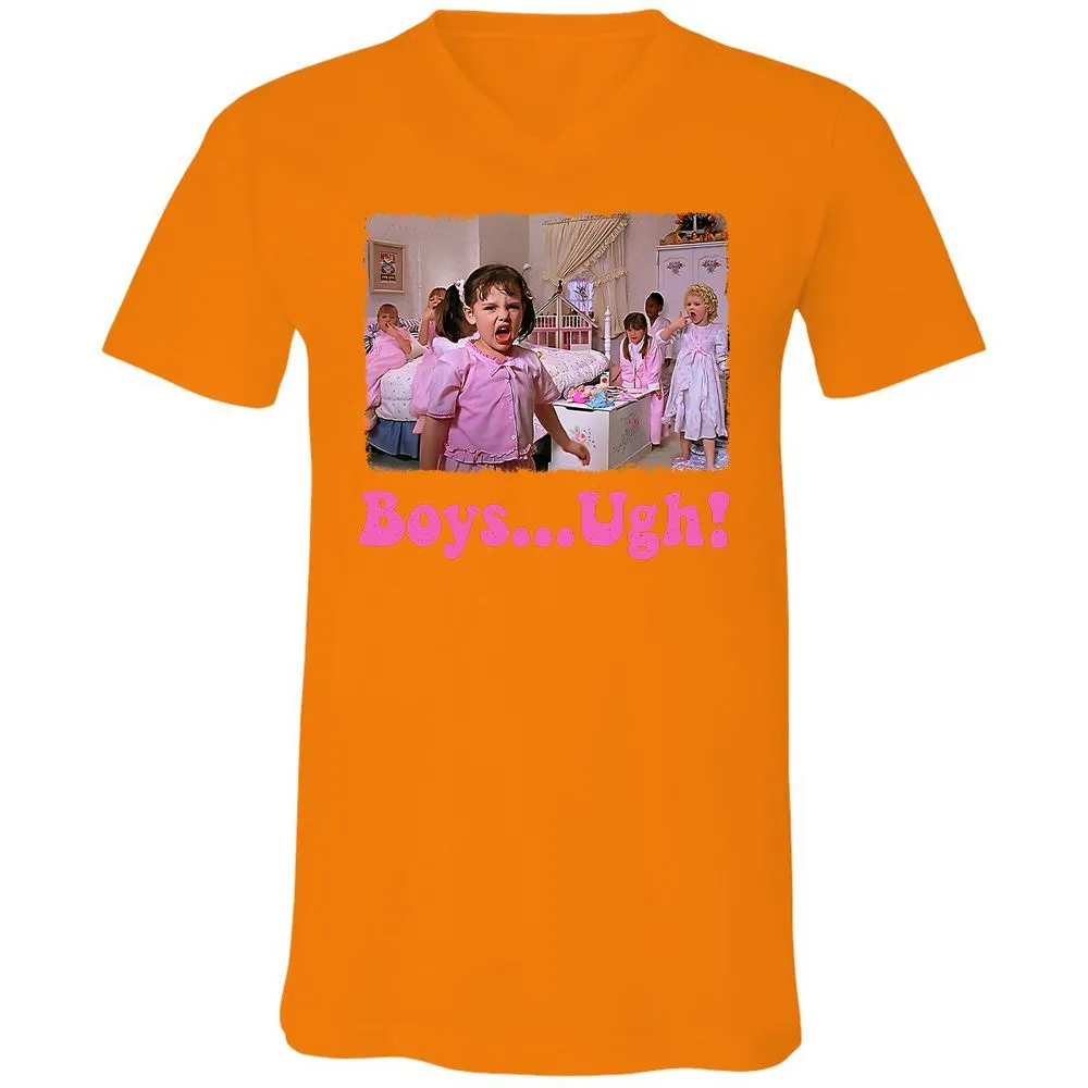 Unisex V-Neck T-Shirt - 7X4W4YJ3 - Orange - 11