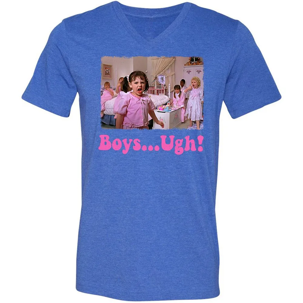 Unisex V-Neck T-Shirt - 7X4W4YJ3 - Heather True Royal - 14