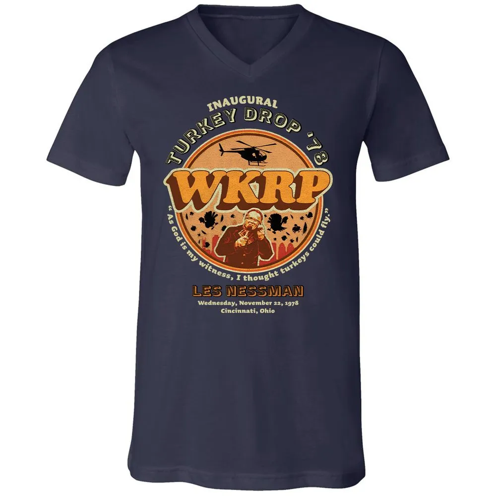 Unisex V-Neck T-Shirt - M8EQXNFQ - Navy - 2