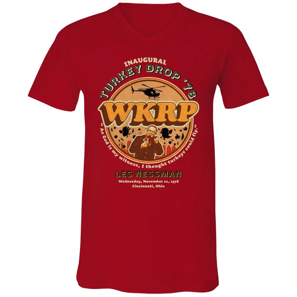 Unisex V-Neck T-Shirt - M8EQXNFQ - Red - 3