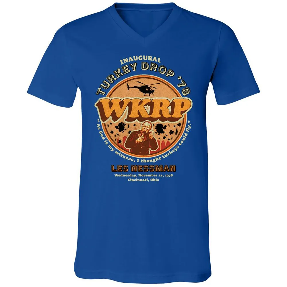 Unisex V-Neck T-Shirt - M8EQXNFQ - True Royal - 4