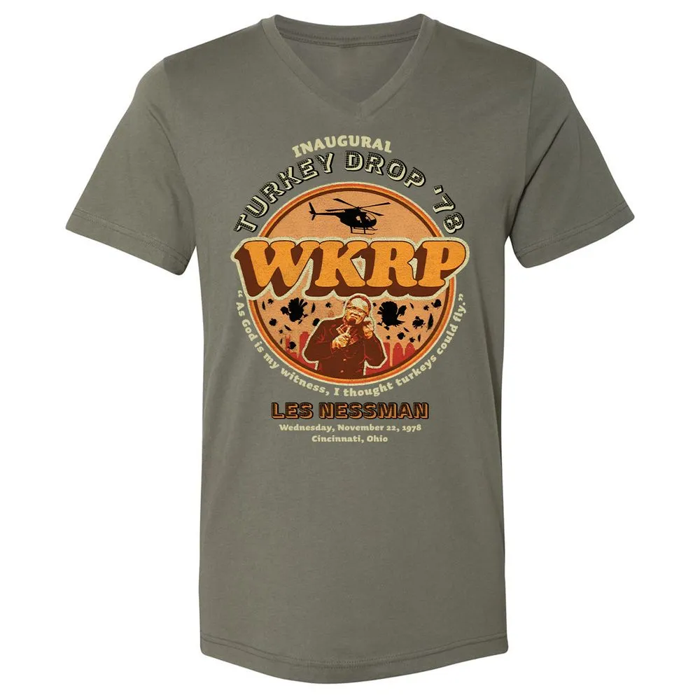 Unisex V-Neck T-Shirt - M8EQXNFQ - Military Green - 10