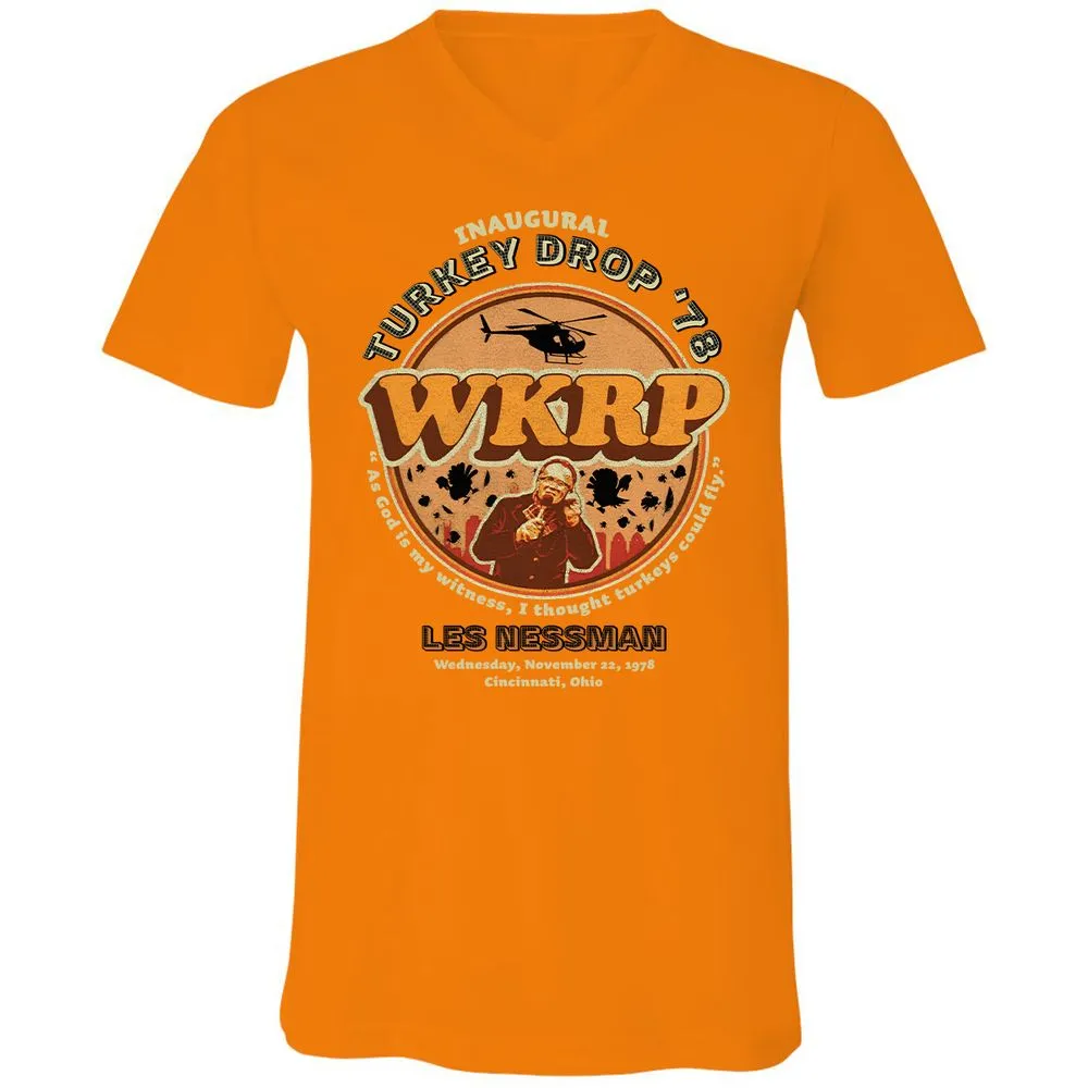 Unisex V-Neck T-Shirt - M8EQXNFQ - Orange - 11