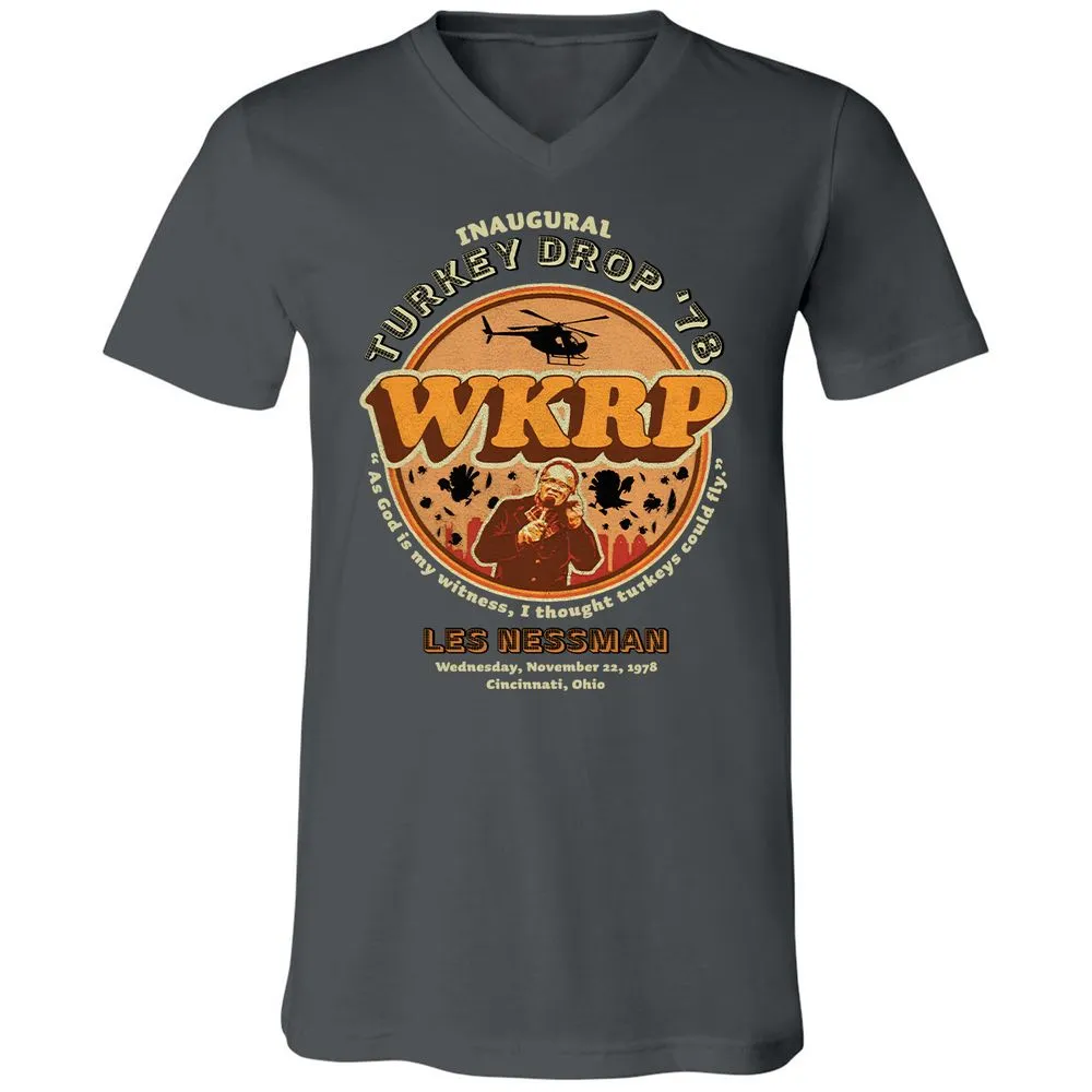 Unisex V-Neck T-Shirt - M8EQXNFQ - Asphalt - 12