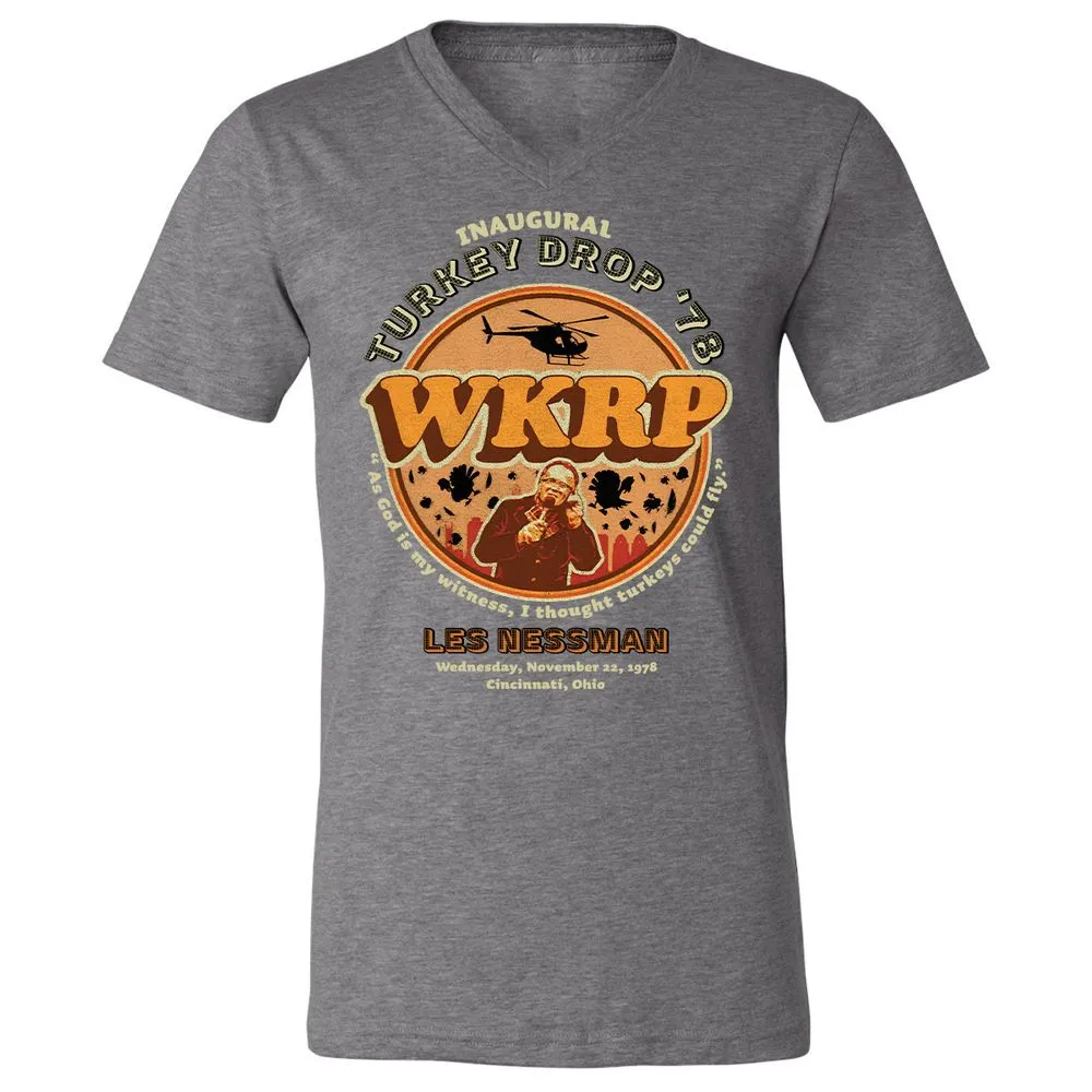 Unisex V-Neck T-Shirt - M8EQXNFQ - Deep Heather - 13