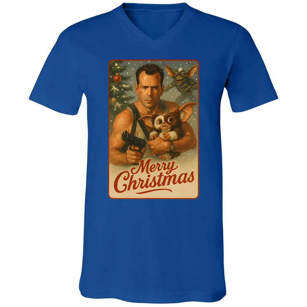 Unisex V-Neck T-Shirt - EXZZCXXL - True Royal - 4