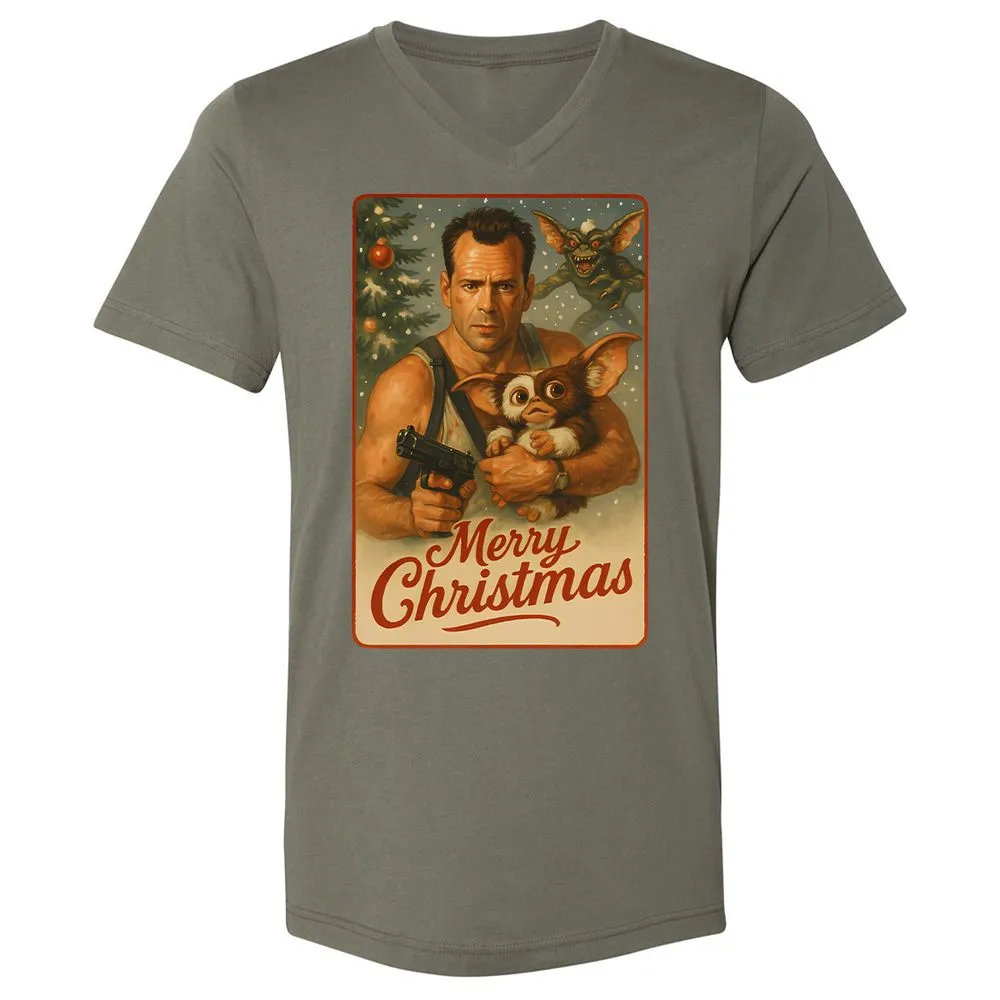 Unisex V-Neck T-Shirt - EXZZCXXL - Military Green - 10