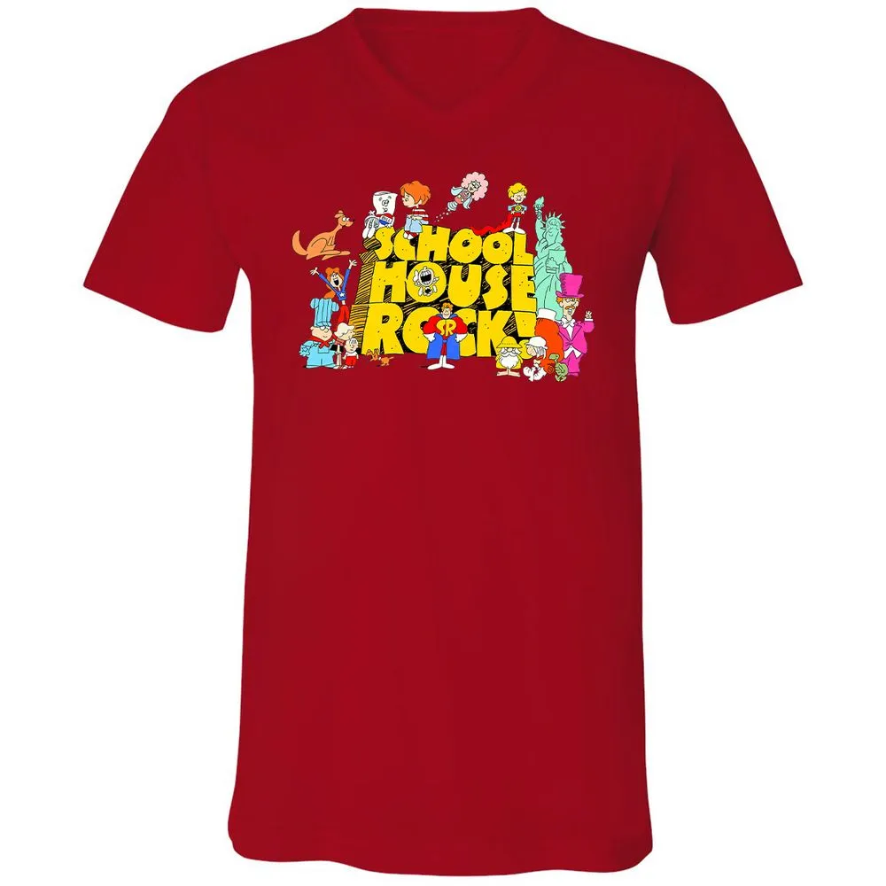 Unisex V-Neck T-Shirt - KQ4CJP65 - Red - 3