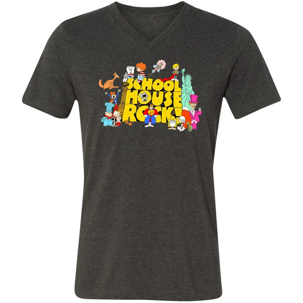 Unisex V-Neck T-Shirt - KQ4CJP65 - Dark Grey Heather - 8