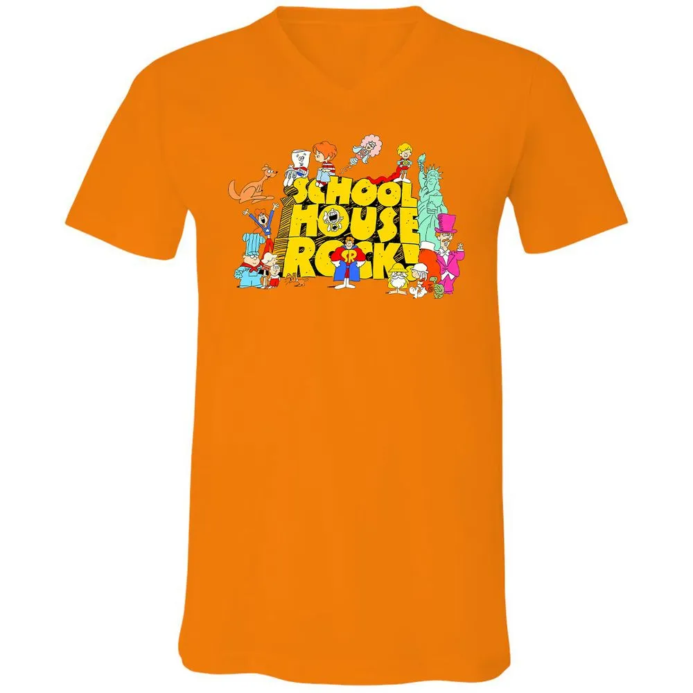 Unisex V-Neck T-Shirt - KQ4CJP65 - Orange - 11