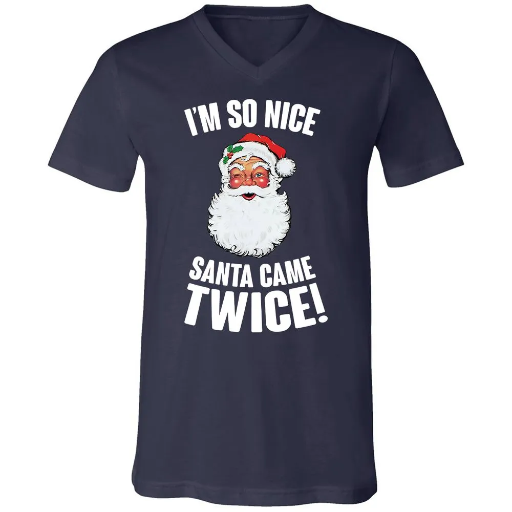 I'm So Nice Santa Came Twice! - Navy - 2