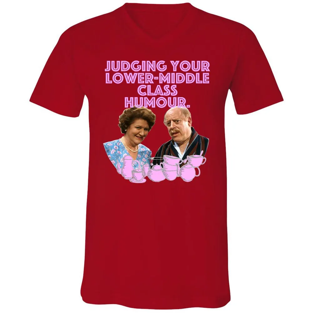 Unisex V-Neck T-Shirt - LM1X6P4C - Red - 3