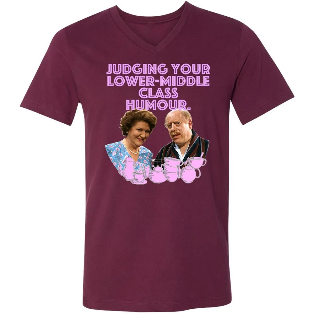Unisex V-Neck T-Shirt - LM1X6P4C - Maroon - 6