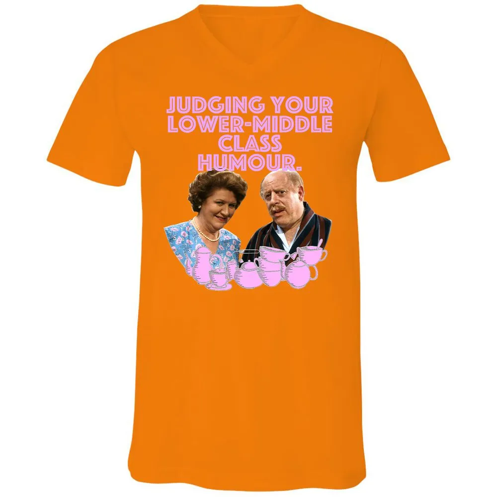 Unisex V-Neck T-Shirt - LM1X6P4C - Orange - 11