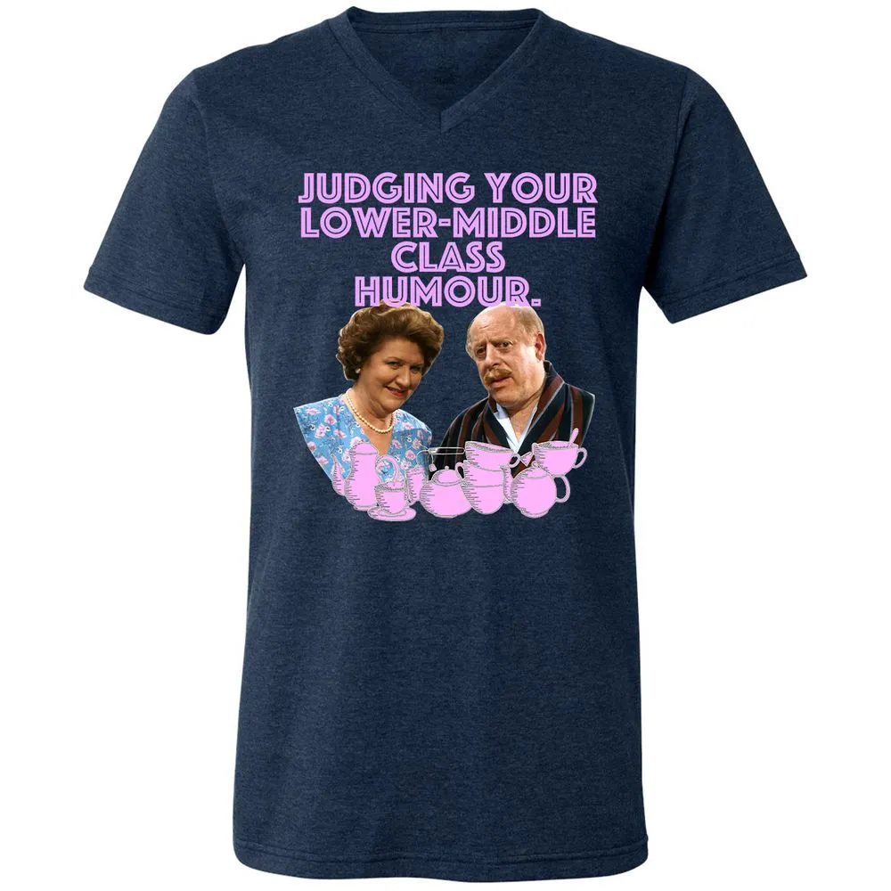 Unisex V-Neck T-Shirt - LM1X6P4C - Heather Navy - 15