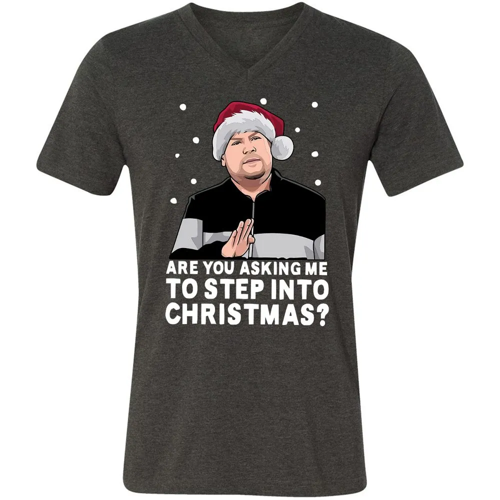 Unisex V-Neck T-Shirt - RRBHGW47 - Dark Grey Heather - 8